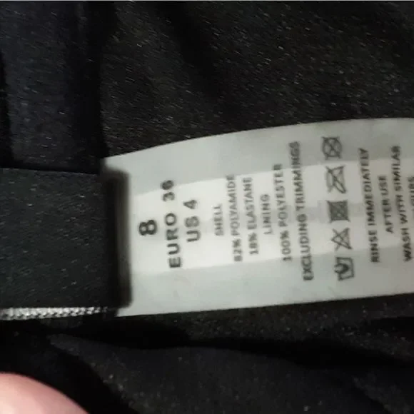 South beach mix and match knot bandeau bikini top size 4 small black - Picture 4 of 5